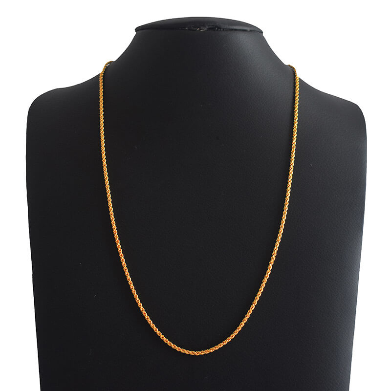 Rope Chain for Men Women 2mm thin 24 Inch Simple Daily Wear Chains JIMIKKI